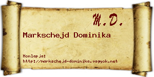 Markschejd Dominika névjegykártya
